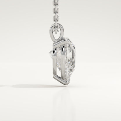 2 CT Pear Lab-Grown Diamond Solitaire Necklace