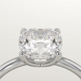 2.0 CT Cushion Cut Solitaire Lab-Grown Diamond Engagement Ring