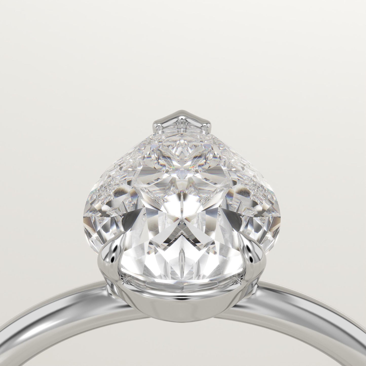 Pear Cut Solitaire Lab-Grown Diamond Engagement Ring
