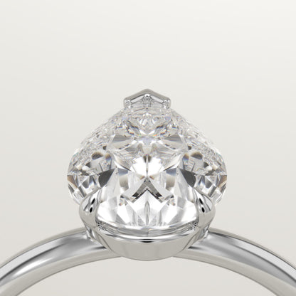 Pear Cut Solitaire Lab-Grown Diamond Engagement Ring