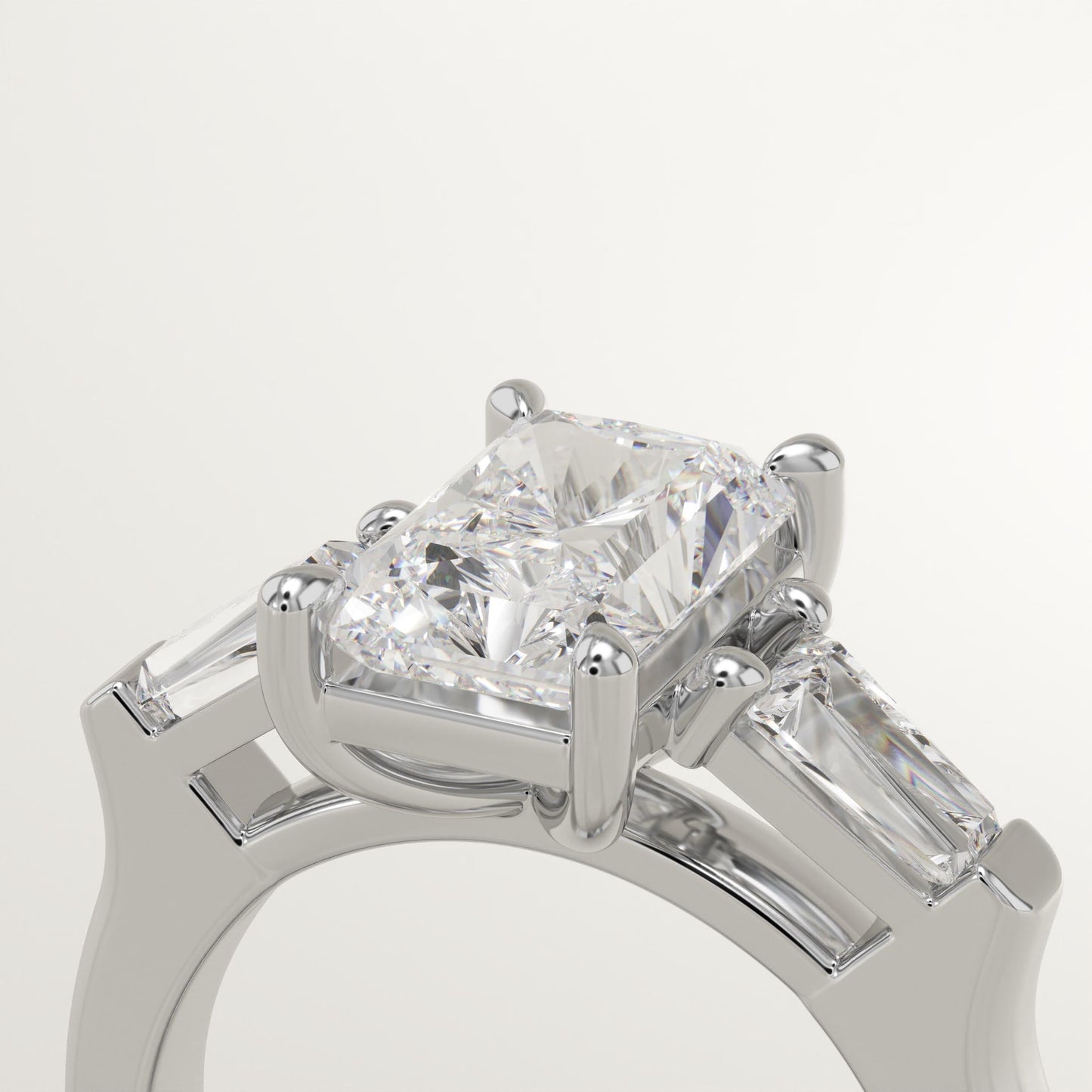 Radiant Cut Three Stone Lab-Grown Diamond Engagement Ring