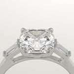 2.0 CT Cushion Cut Three Stone Lab-Grown Diamond Engagement Ring