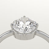 1.0 CT Round Cut Solitaire Lab-Grown Diamond Engagement Ring
