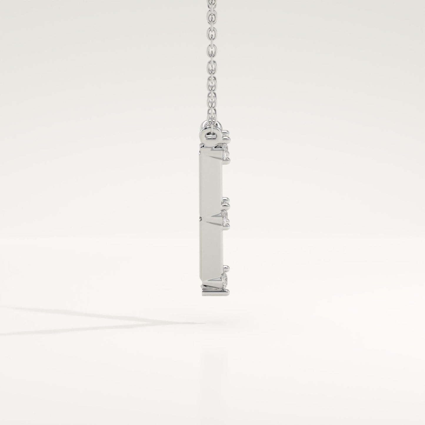 0.08 TCW Round Lab-Grown Diamond V Shaped Necklace
