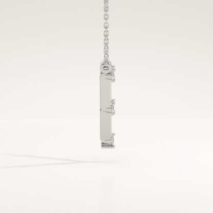 0.08 TCW Round Lab-Grown Diamond V Shaped Necklace