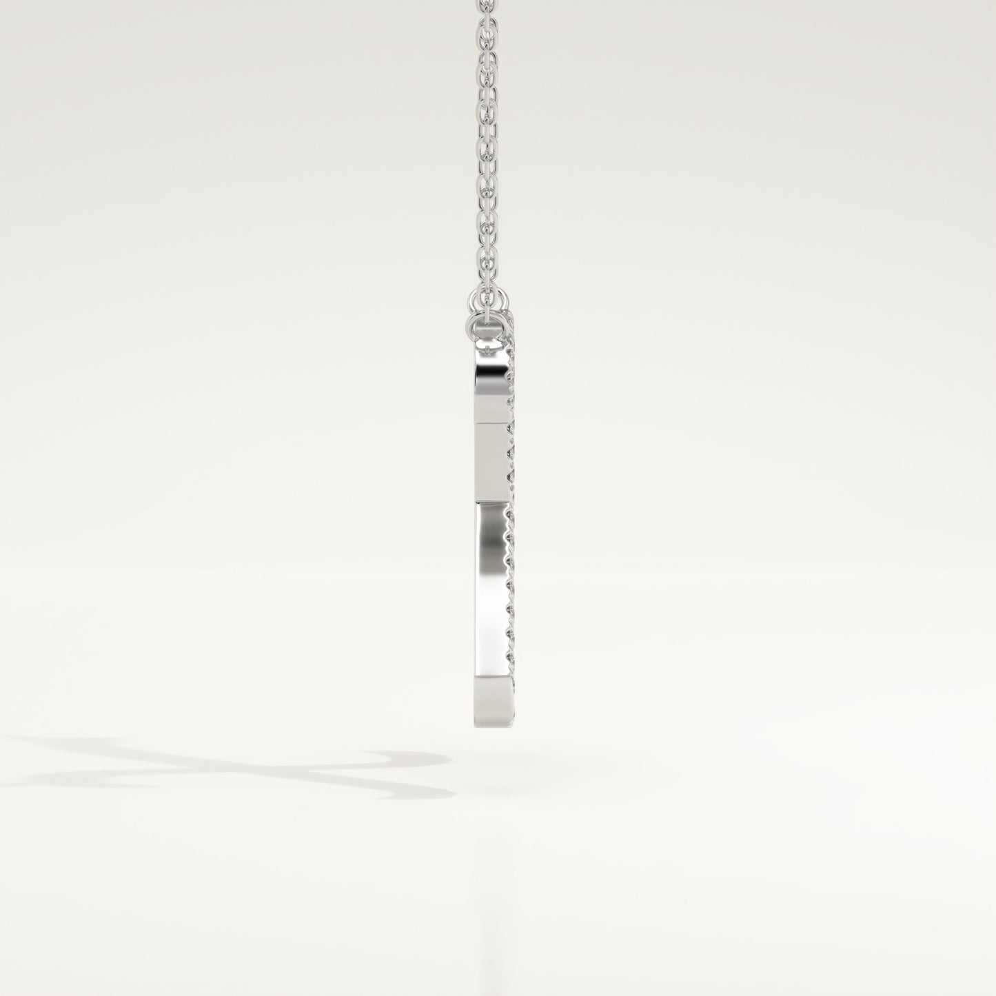 0.133 TCW Round Lab-Grown Diamond X Initial Necklace