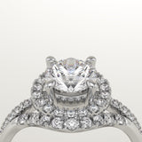 1.03 CT Round Cut Pave Lab-Grown Diamond Bridal Set