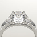 2.0 CT Oval Cut Cluster Lab-Grown Diamond Engagement Ring