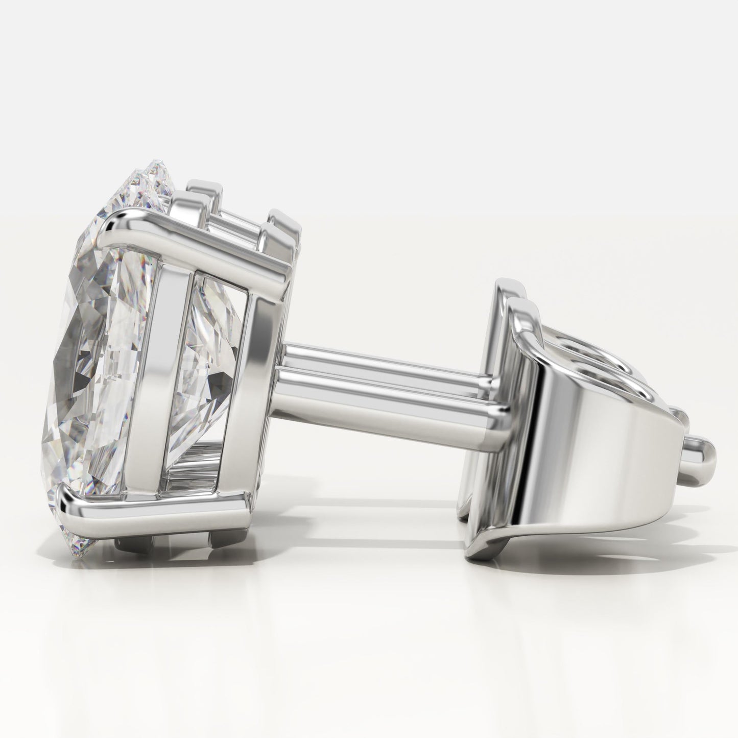1 TCW Oval Lab-Grown Diamond Stud Earrings