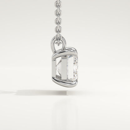 2 CT East West Emerald Lab-Grown Diamond Solitaire Necklace