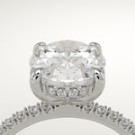 2.0 CT Oval Cut Pave Lab-Grown Diamond Engagement Ring