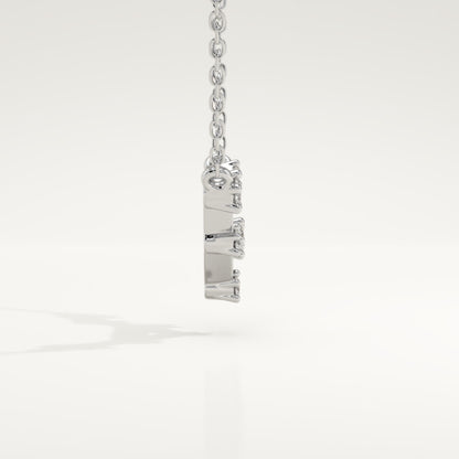 0.078 TCW Round Lab-Grown Diamond Libra Constellation Necklace