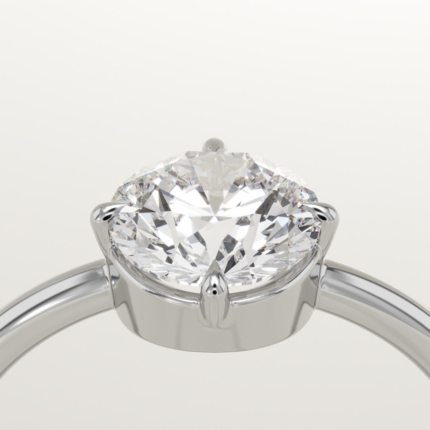 Round Cut Solitaire Lab-Grown Diamond Engagement Ring