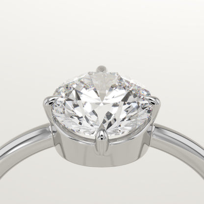 Round Cut Solitaire Lab-Grown Diamond Engagement Ring