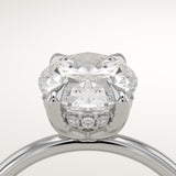 2.0 CT Oval Cut Hidden Halo Lab-Grown Diamond Engagement Ring