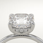 2.0 CT Cushion Cut Hidden Halo Lab-Grown Diamond Engagement Ring