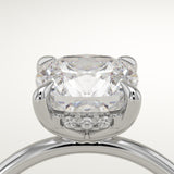 2.0 CT Cushion Cut Hidden Halo Lab-Grown Diamond Engagement Ring