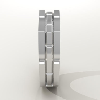 Geometric Wedding Band For Men