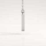 0.178 TCW Round Lab-Grown Diamond V Initial Necklace