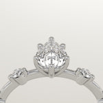 2.0 CT Pear Cut Dainty Pave Lab-Grown Diamond Engagement Ring