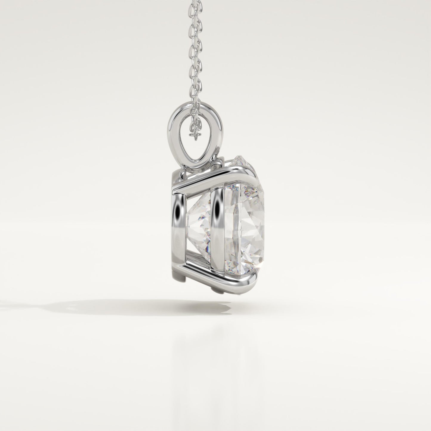 2 CT Round Lab-Grown Diamond Solitaire Necklace