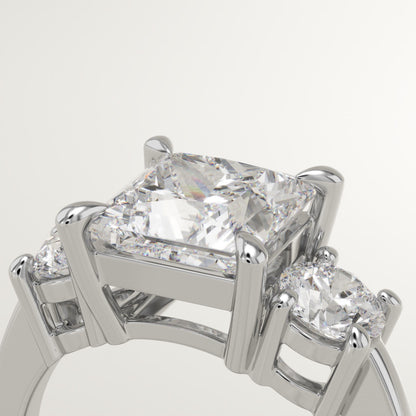 Princess Cut Three Stone Lab-Grown Diamond Engagement Ring