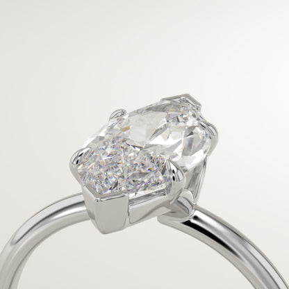 1.75 CT Marquise Cut Solitaire Moissanite Engagement Ring