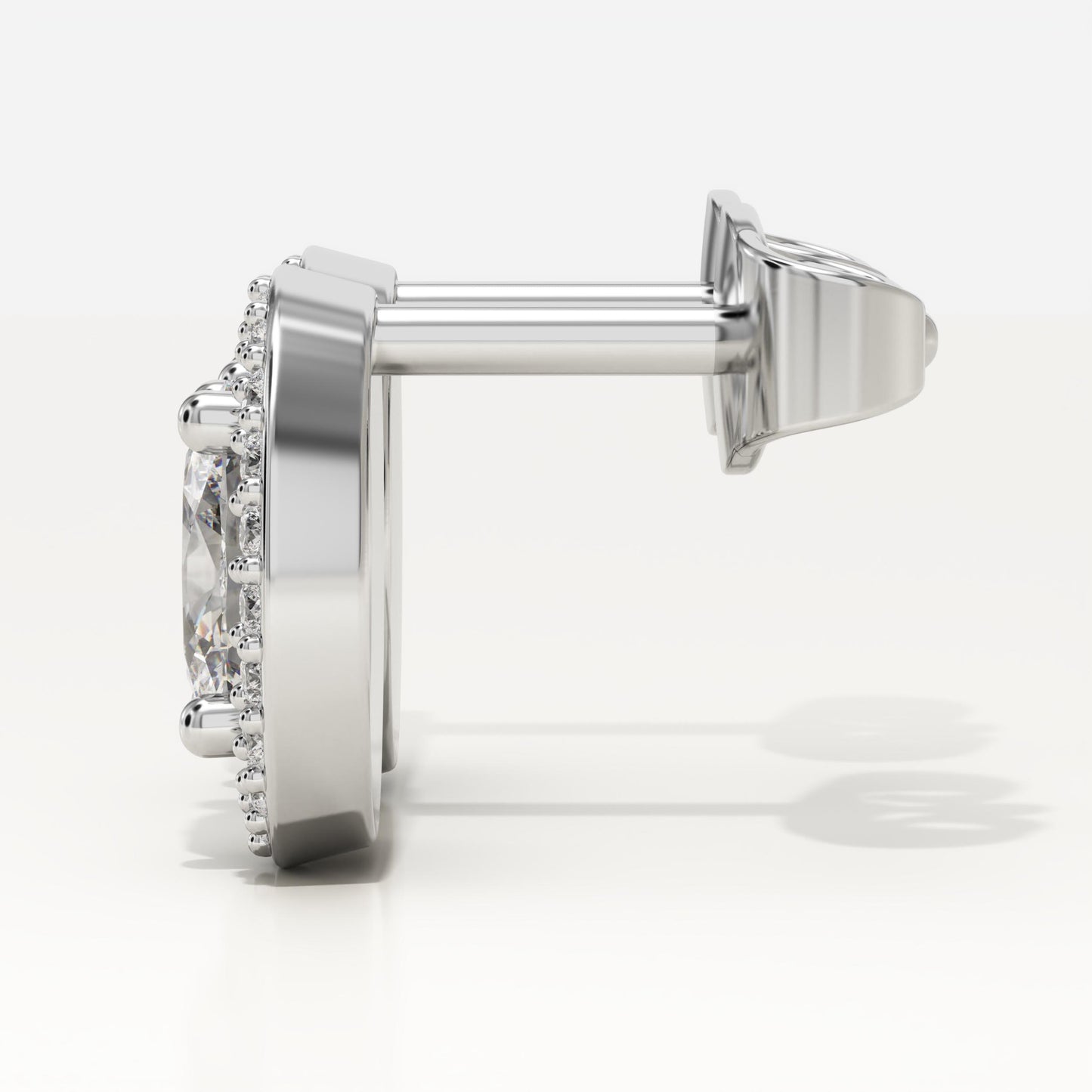 1.62 TCW Oval & Round Lab-Grown Diamond Stud Earrings