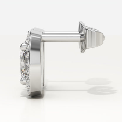 1.62 TCW Oval & Round Lab-Grown Diamond Stud Earrings