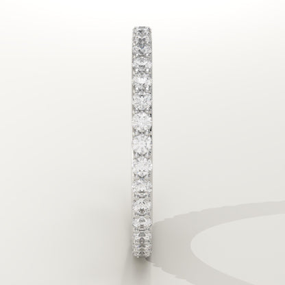 0.74 TCW Round Lab-Grown Diamond Full Eternity Wedding Band
