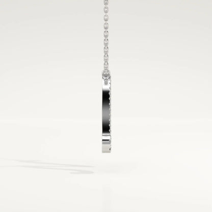 0.099 TCW Round Lab-Grown Diamond N Initial Necklace