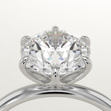1.5 CT Round Cut Solitaire Lab-Grown Diamond Engagement Ring