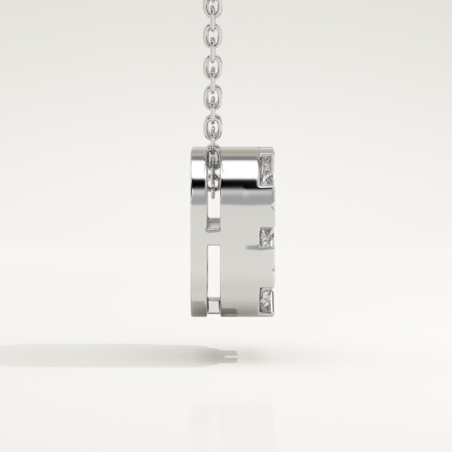 1.16 TCW Round Lab-Grown Diamond Cushion Charm Necklace