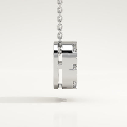 1.16 TCW Round Lab-Grown Diamond Cushion Charm Necklace