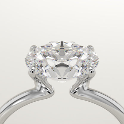 Oval Cut Solitaire Lab-Grown Diamond Engagement Ring