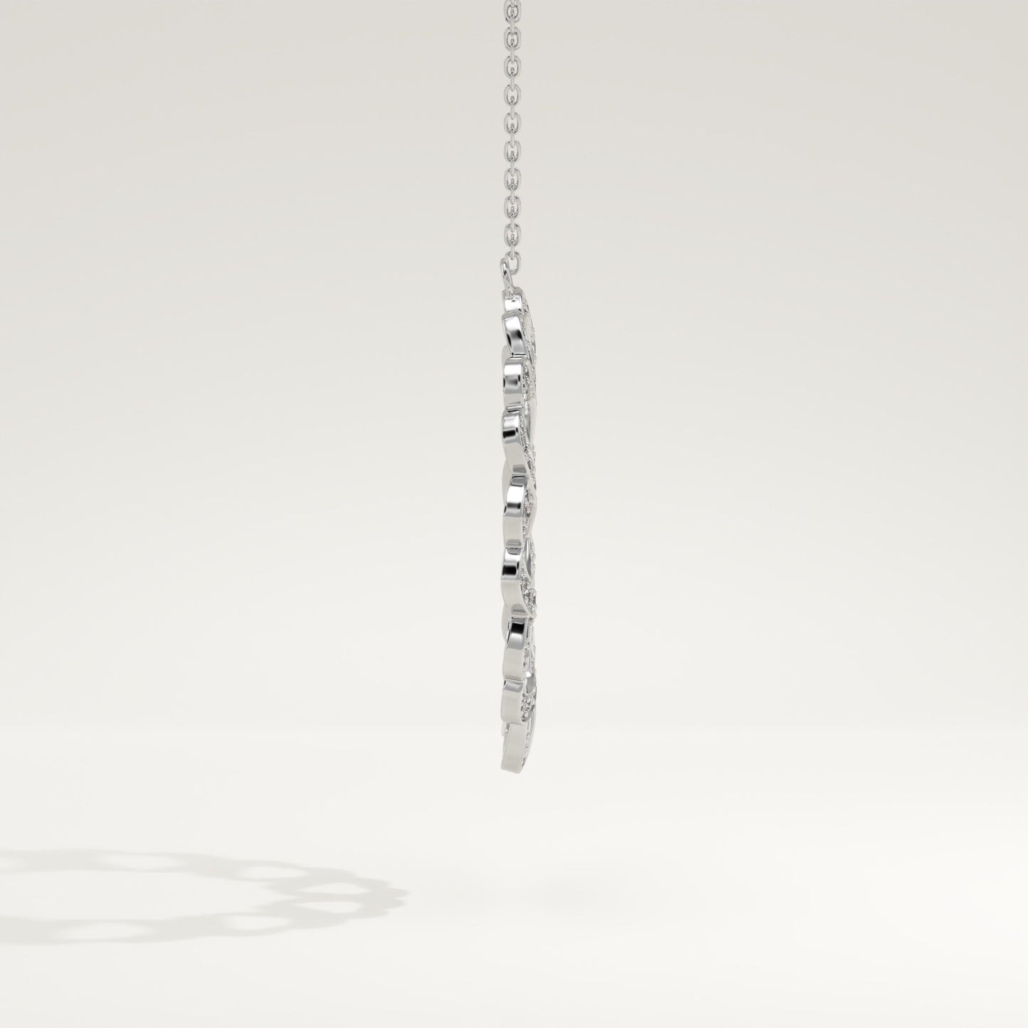 0.302 TCW Round Lab-Grown Diamond Charm Necklace
