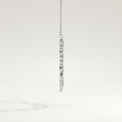 0.302 TCW Round Lab-Grown Diamond Charm Necklace