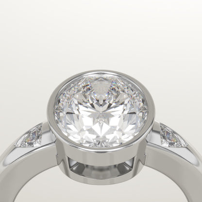 Oval Cut Three Stone Lab-Grown Diamond Engagement Ring