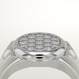 0.417 CT Round Shaped Multi Stone Lab-Grown Diamond Engagement Ring For Men