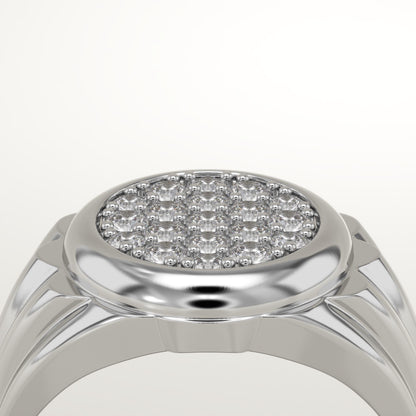 0.417 CT Round Lab-Grown Diamond Multi Stone Wedding Band For Men