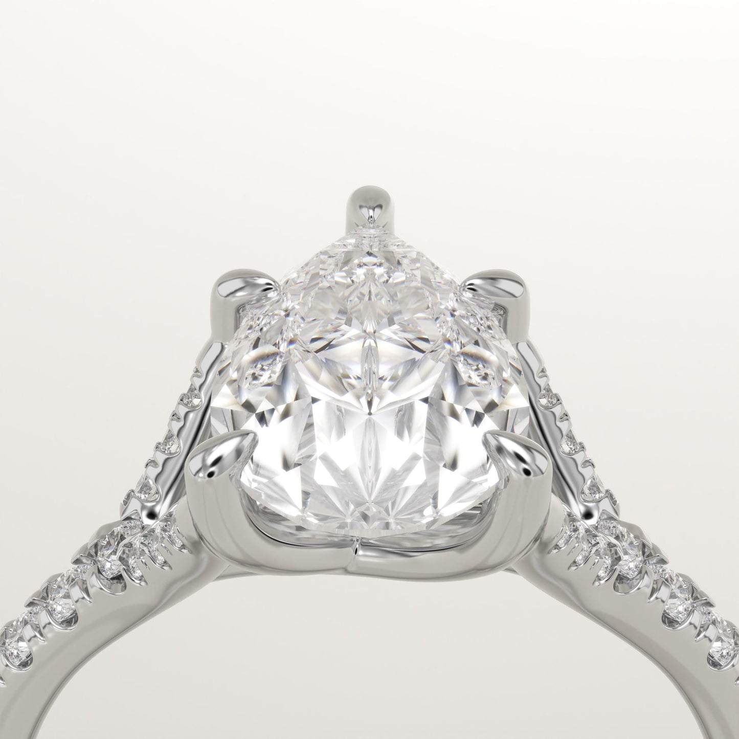 Pear Cut Solitaire Lab-Grown Diamond Engagement Ring