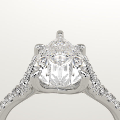 Pear Cut Solitaire Lab-Grown Diamond Engagement Ring