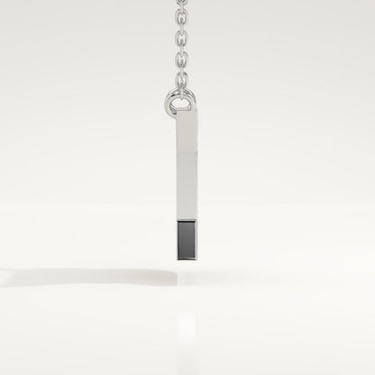 0.226 TCW Round Lab-Grown Diamond A Initial Necklace