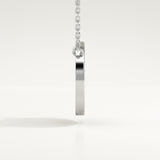 0.17 TCW Round Lab-Grown Diamond A Initial Necklace