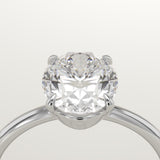 2.0 CT Oval Cut Solitaire Lab-Grown Diamond Engagement Ring