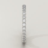 0.7 TCW Round Cut Lab-Grown Diamond Full Eternity Bezel Wedding Band