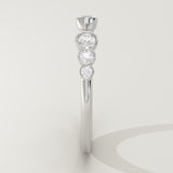 0.22 TCW Round Cut Lab-Grown Diamond Wedding Band