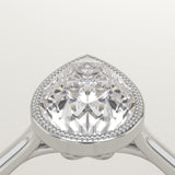 1.5 CT Pear Cut Solitaire Bezel Lab-Grown Diamond Engagement Ring