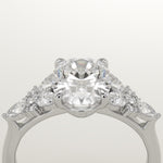 2.0 CT Oval Cut Cluster Lab-Grown Diamond Engagement Ring