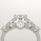 2.0 CT Oval Cut Cluster Lab-Grown Diamond Engagement Ring
